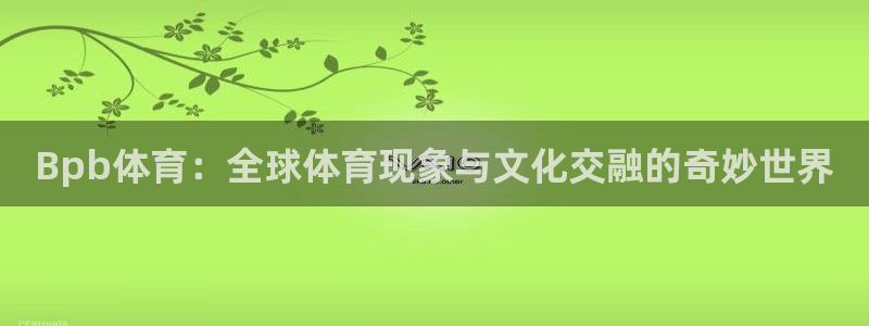 Bpb体育：全球体育现象与文化交融的奇妙世界